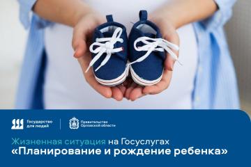 Залегощенцам доступна новая жизненная ситуация «Планирование и рождение ребенка» на портале Госуслуг